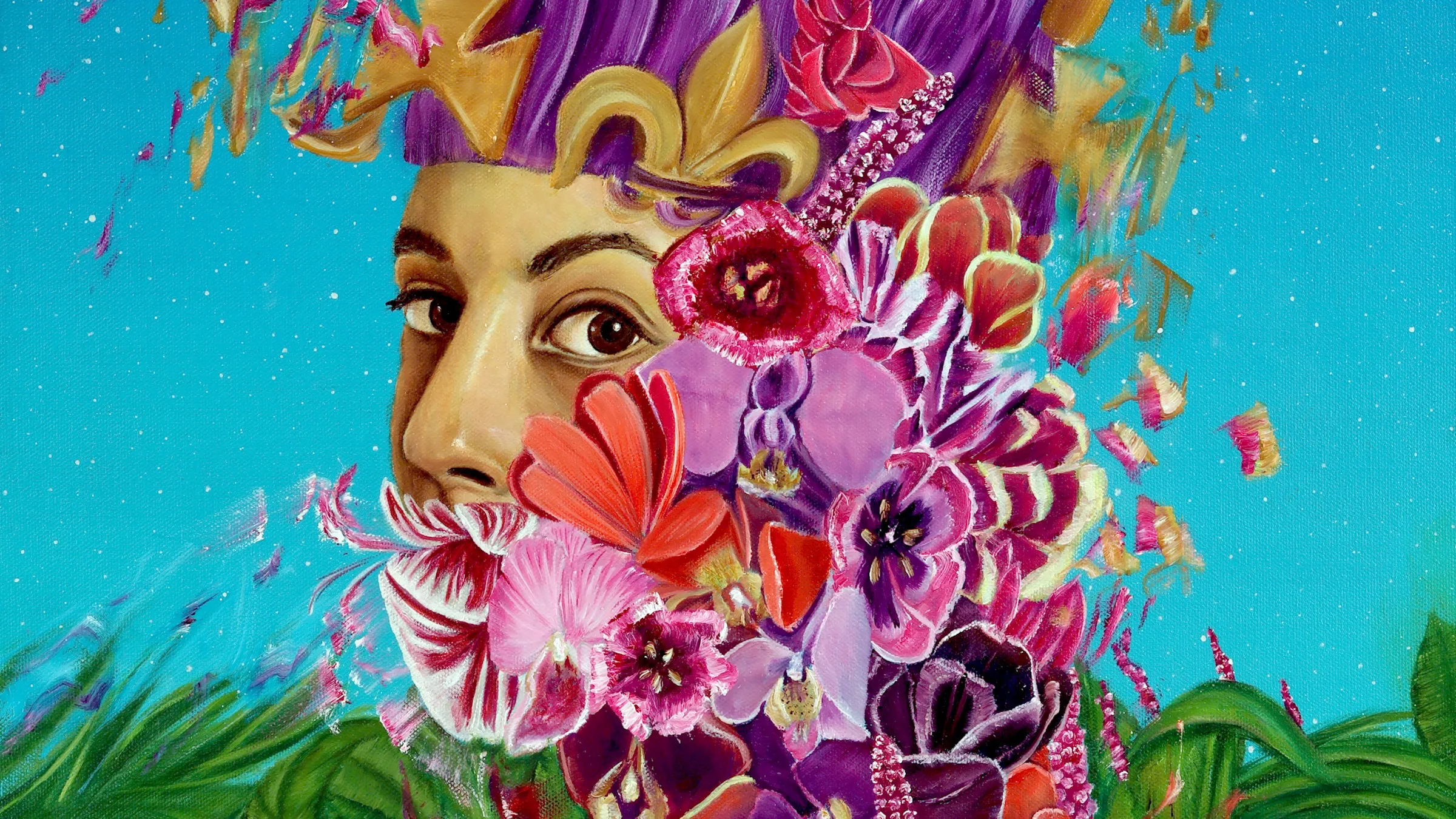 painting that used AI-generated images as photo references